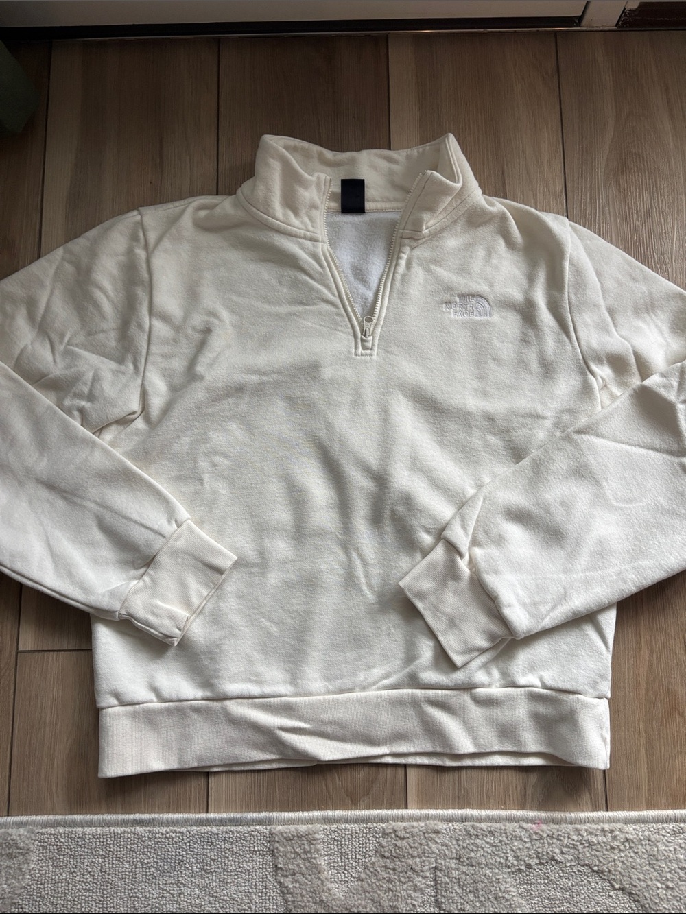 The North Face Cream Half-Zip Pullover Sweatshirt